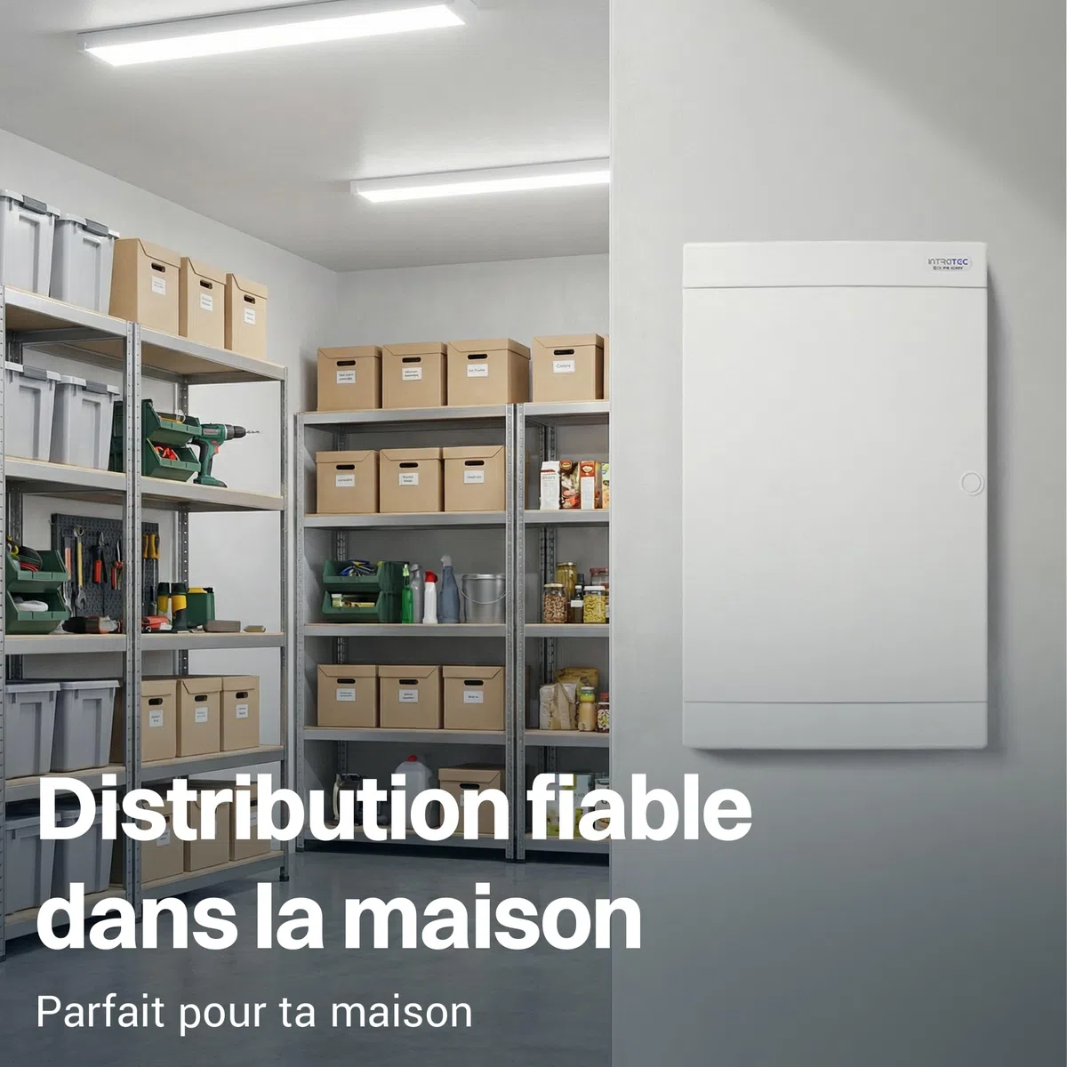 Intratec Coffret de Distribution Encastré IP40 36 Modules 3 Rangée 482 x 283 x 106mm