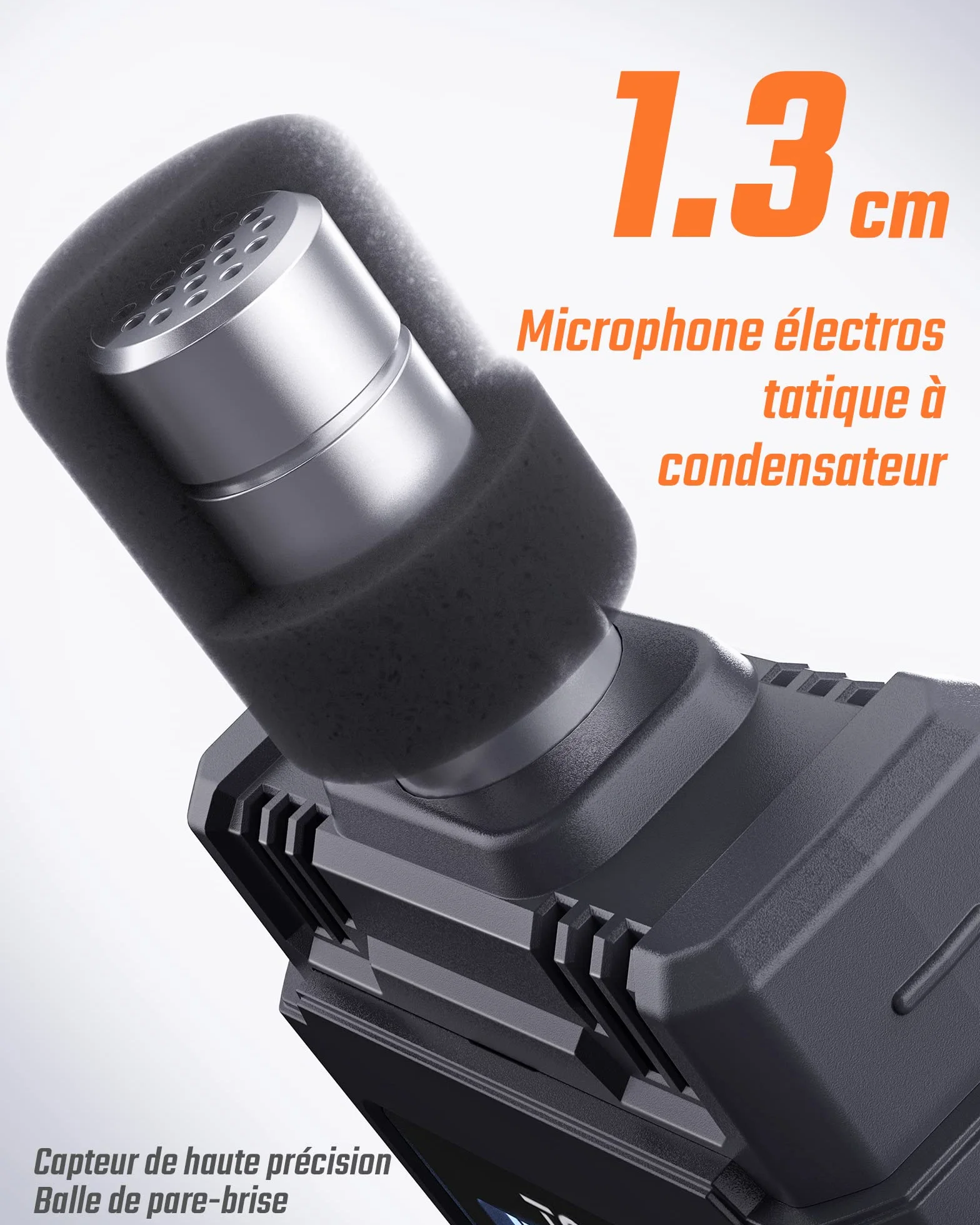 TopTes TS-501B Sonomètre Décibelmètre LCD rétroéclairé 2,25 pouces 30-130 dB pondéré A/C MAX/MIN Orange