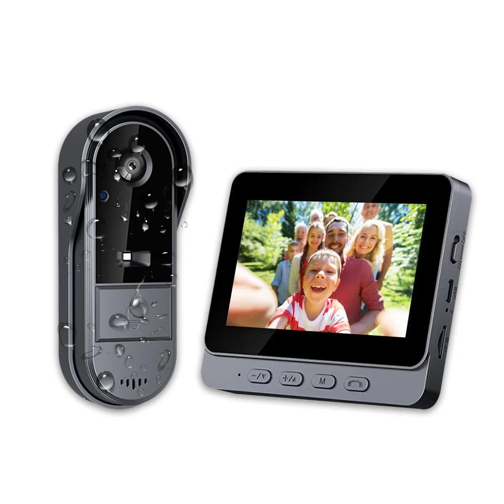 TKMARS Sonnette sans Fil avec Caméra 1080P Étanche IP67, Visiophone Vidéo Extérieur Écran 4.3"