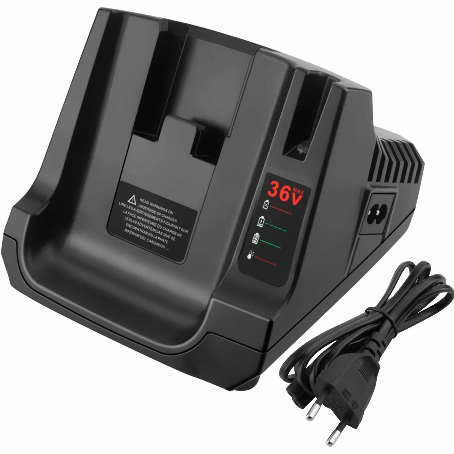 Chargeur Compatible Black Decker 36V 40V Batteries BL20362 BL2536 LBX2040 LBX36 LBXR36 LBXR2036 LBX1540 LBX2540 LST136W LST540 LCS1240 LCS36