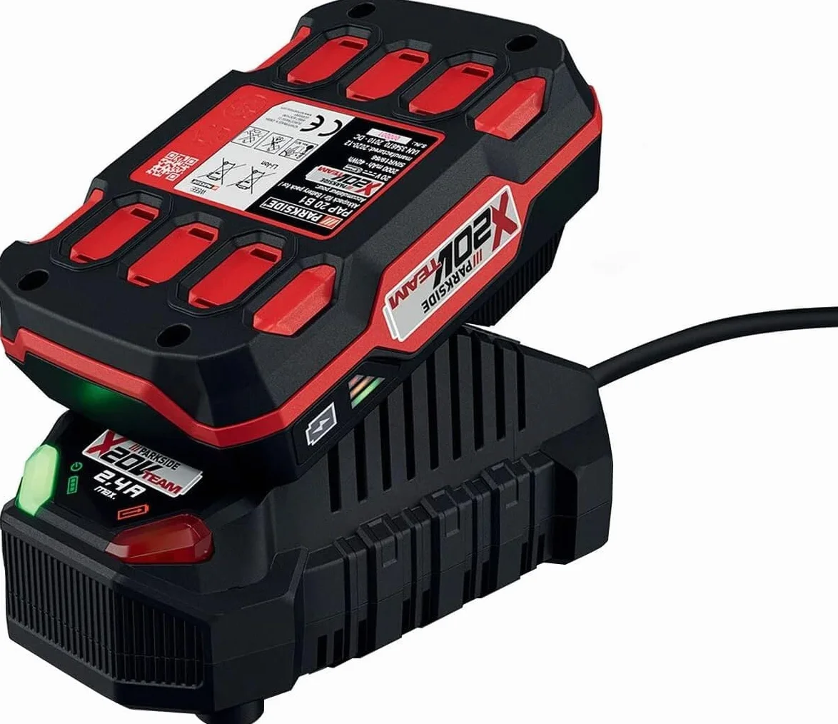 Parkside PAP 20 B1 Batterie Rechargeable 20V 2Ah + Chargeur PLG 20 C1 X 20V Team Series