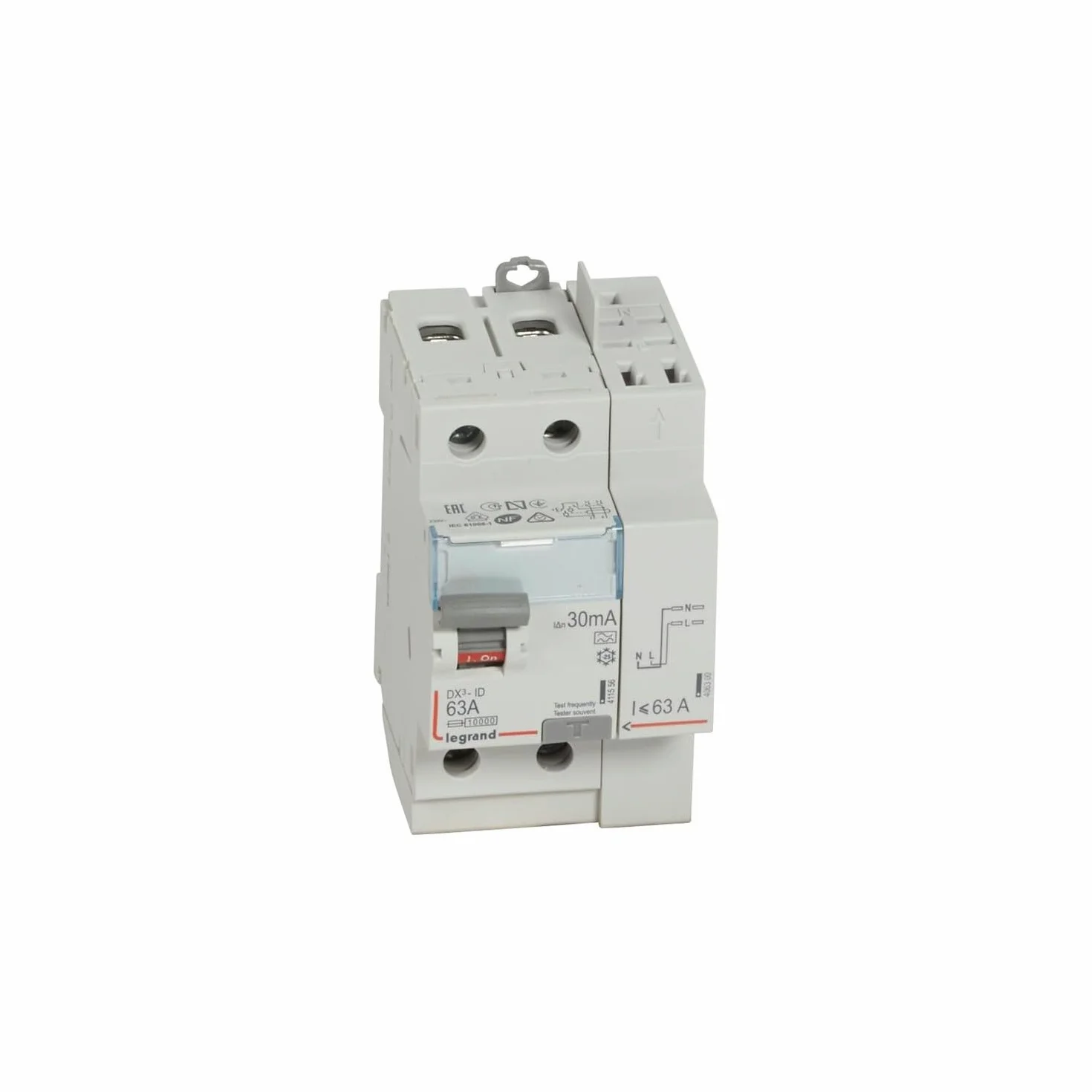 Legrand Interrupteur Différentiel Dx3 2p 63a Type A 30ma 3 Modules