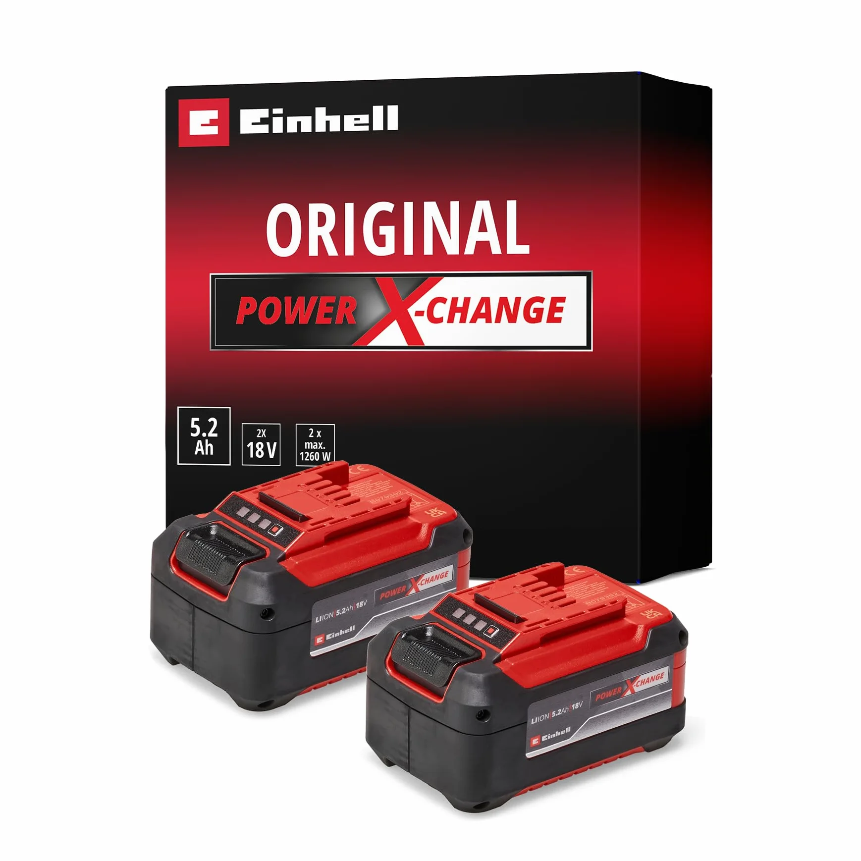 Einhell Power X-Change Double Batterie 5,2 Ah Twinpack 18 V Lithium-ION