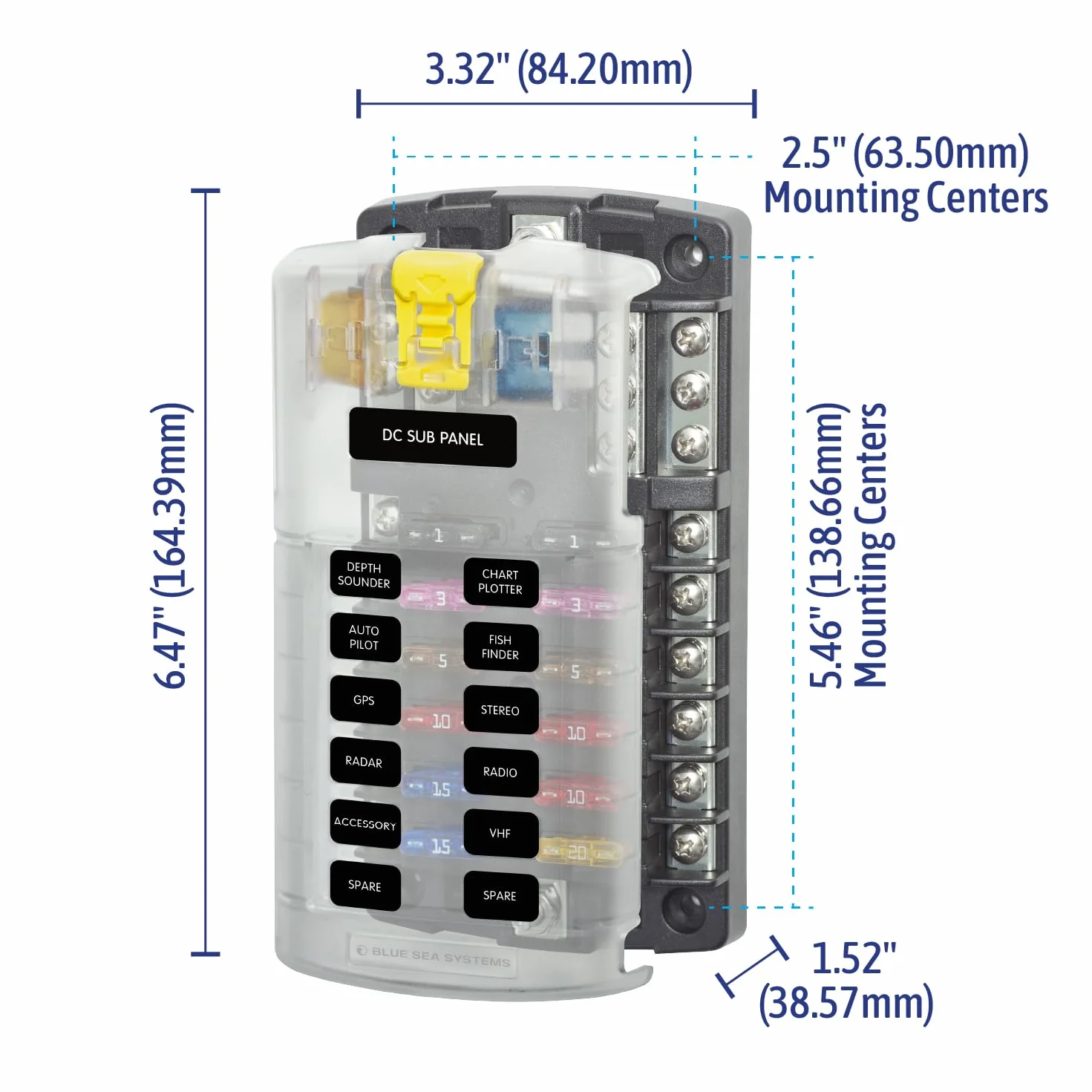 Blue Sea Systems St Blade Bloc Porte-fusibles