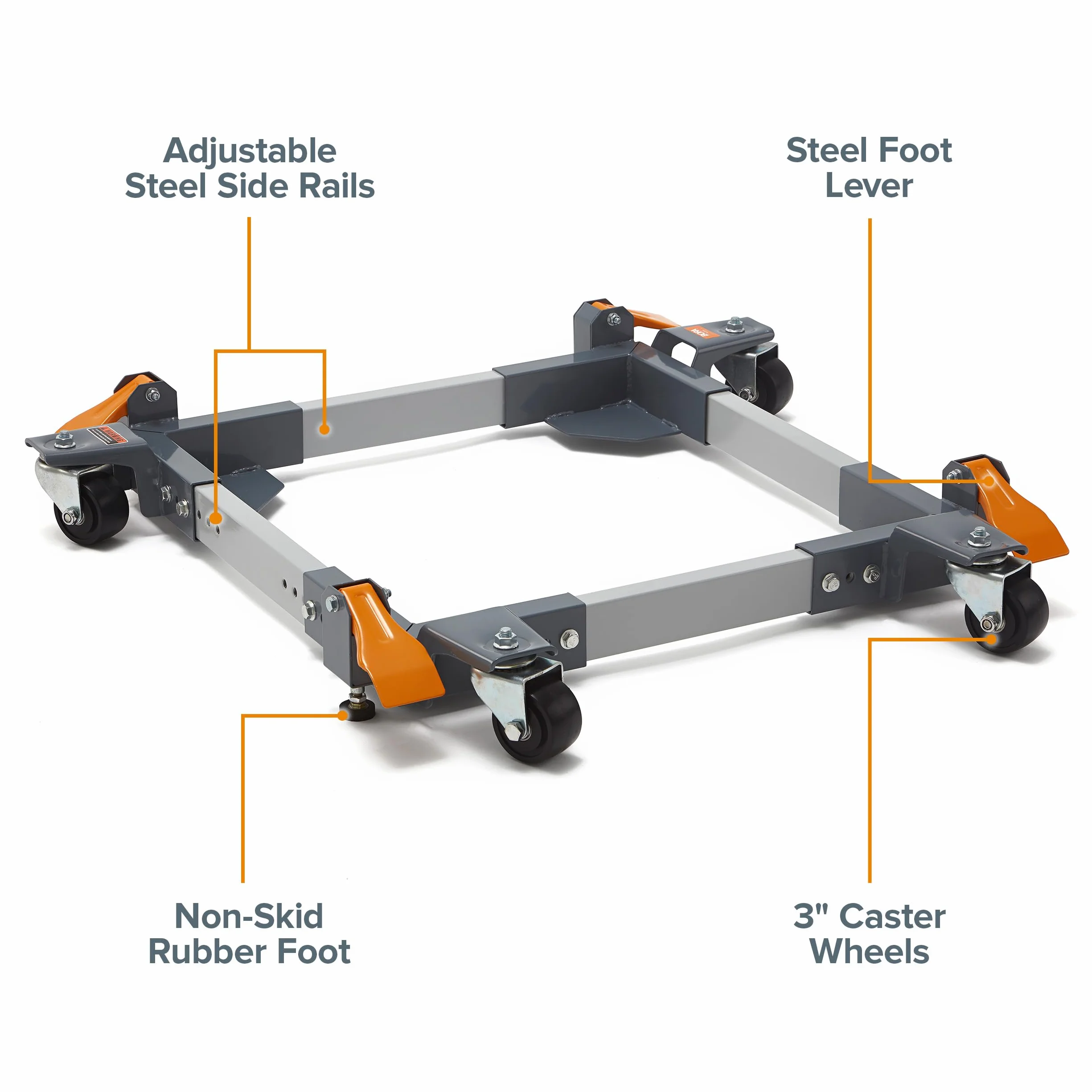 Bora Portamate Mobile Base PM-3550 – Résistance industrielle Roues pivotantes Capacité 680,4 kg
