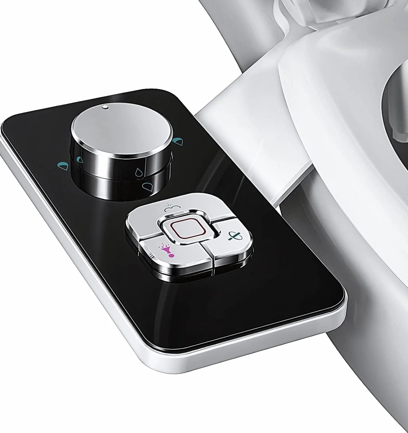 Pulvérisateur Bidet non électrique double buses rétractables autonettoyantes bouton poussoir réglable eau froide