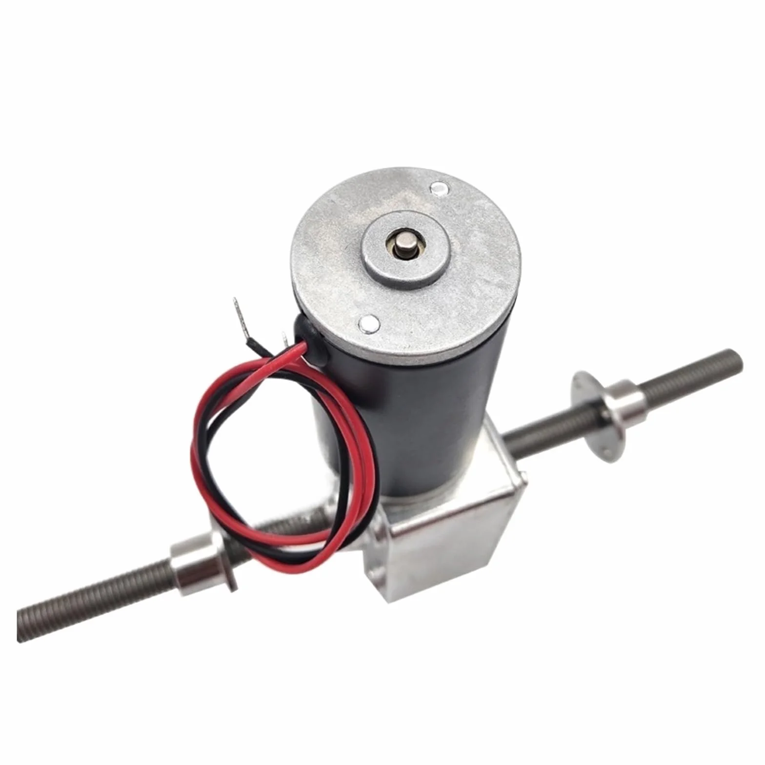 Motoréducteur à vis sans fin 12V 24V DC M8 180mm arbre double fileté 12-470 tr/min réversible