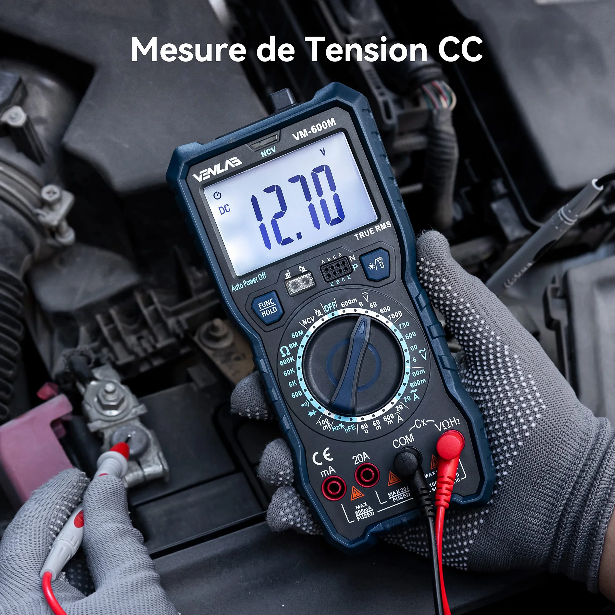 Multimètre Numérique TRMS 6000 Comptes VENLAB Voltmètre Testeur Electrique CA/CC Tension Courant