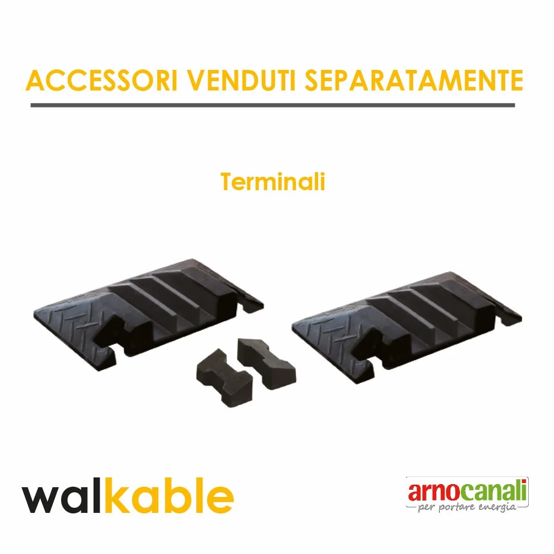 Arnocanali ZTC3 Walkable Canal passe-câble inclinable 500 x 75/3 mm Noir/Jaune