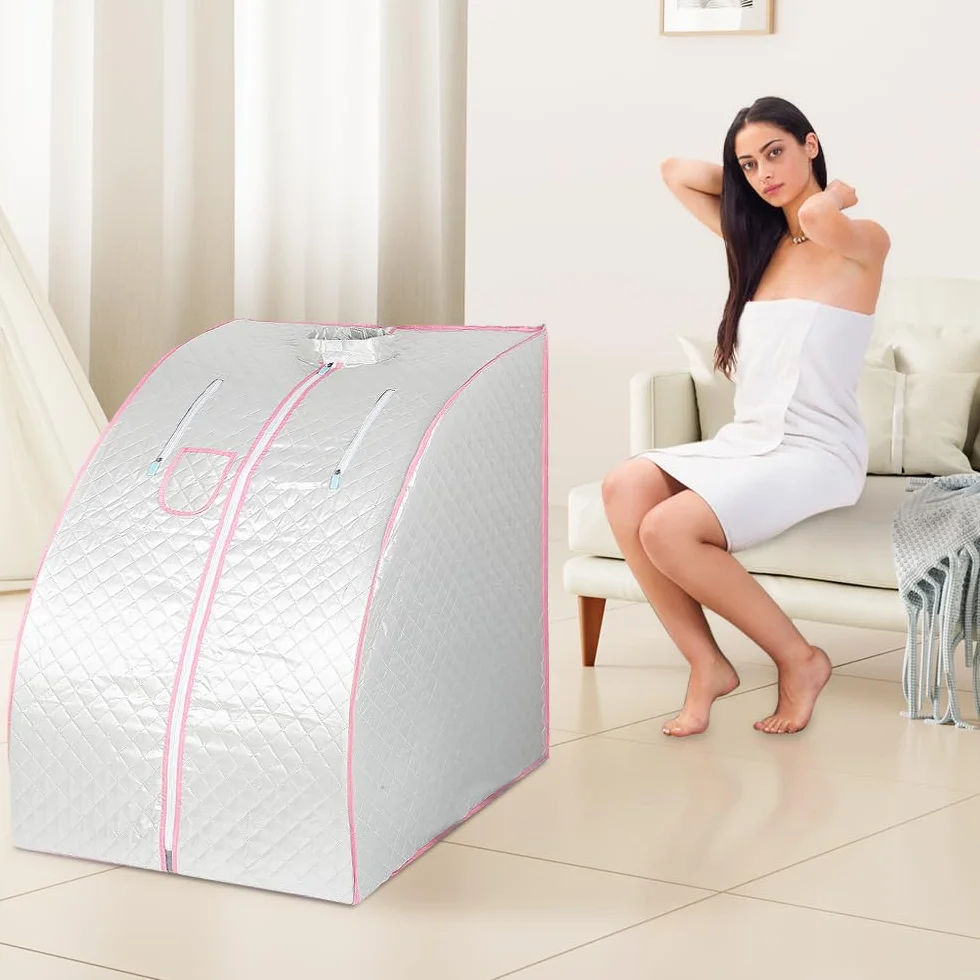 Sauna à vapeur portable 75x35x25cm Argent