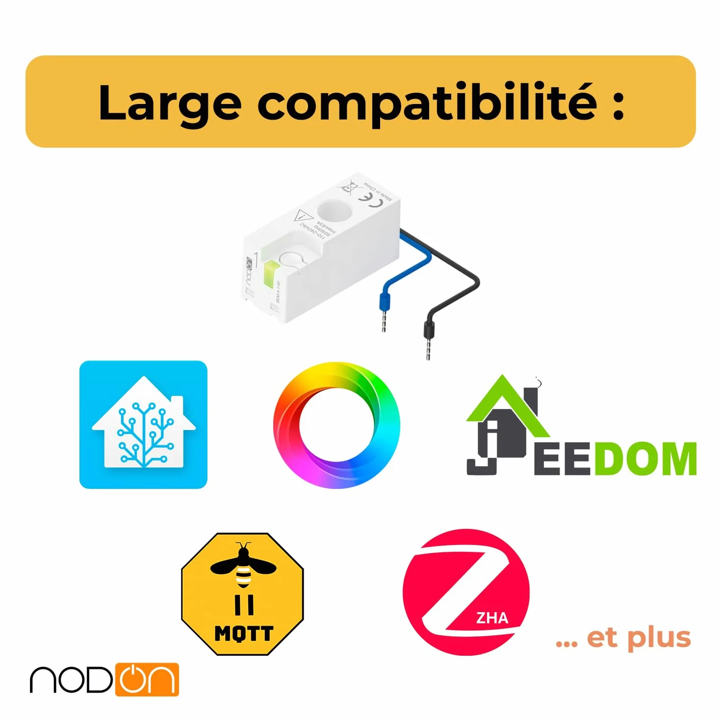 NodOn Compteur Énergie Intelligent Zigbee 3.0 Suivi Consommation Électricité Home Assistant