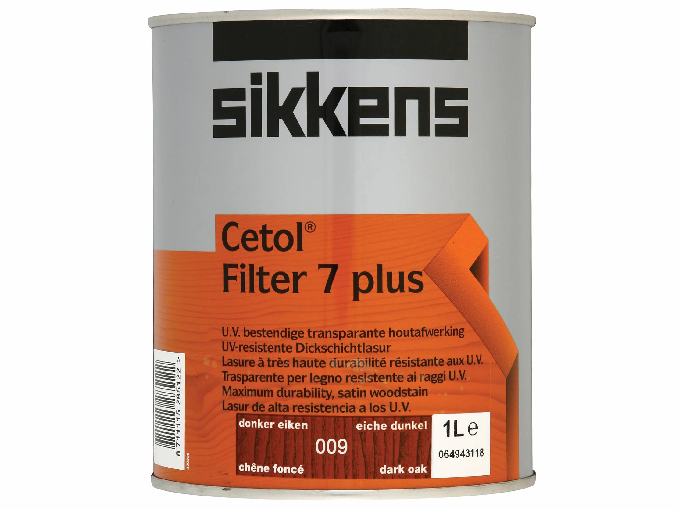 Sikkens Cetol 7-Plus Lasure translucide chêne foncé 1 L