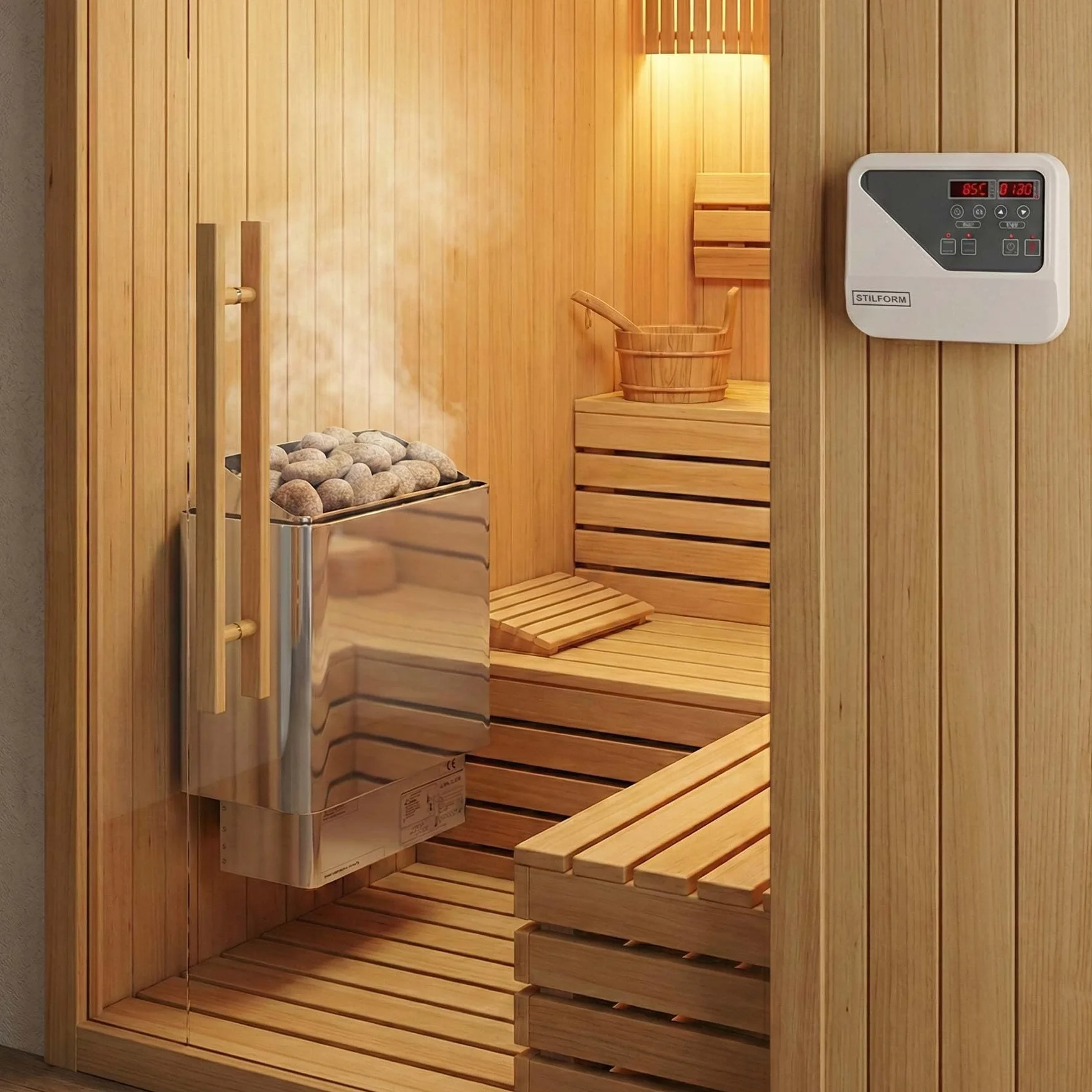 Thermolux Poêle de sauna 4,5 kW avec commande tactile - Chauffage électrique finlandais
