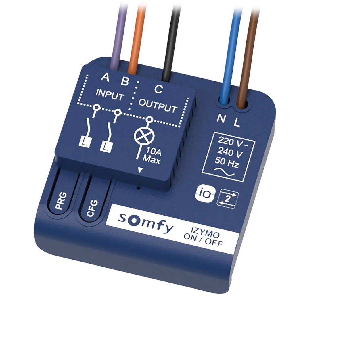Somfy Micro-récepteur d'éclairage on/Off IZYMO IO-homecontrol Compatible Tahoma