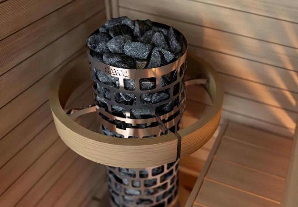Sawo Aries Round Tower Premium 3HE Sauna Poêle Électrique 7,5 kW 230V 1N / 400V 3N