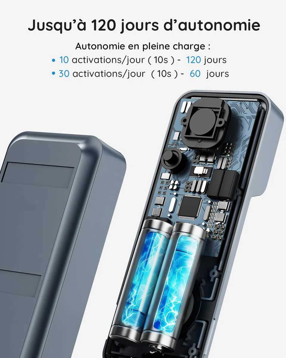 BOIFUN Sonnette sans Fil Exterieur IP65 2K 3MP Wi-Fi 2,4 GHz Grand Angle 166° Vision Nocturne Noir