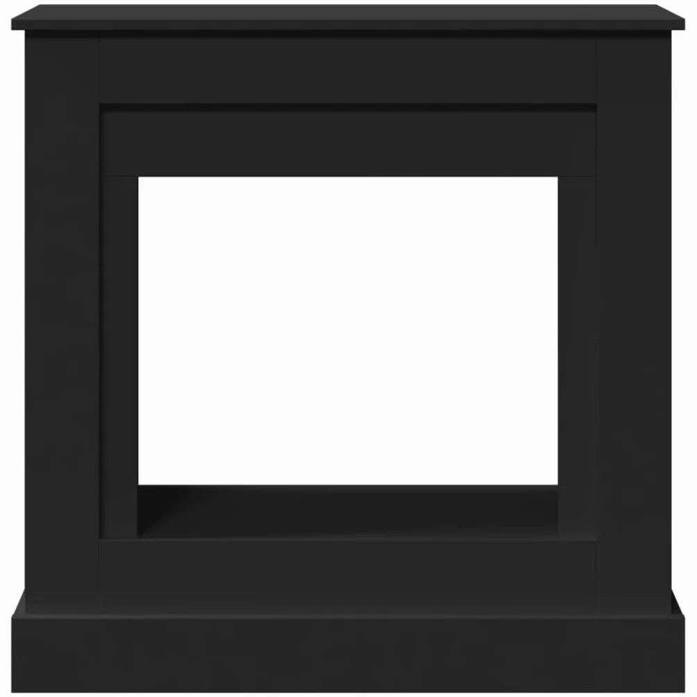 vidaXL Cadre de cheminée Noir 90x30x90 cm Bois d'ingénierie