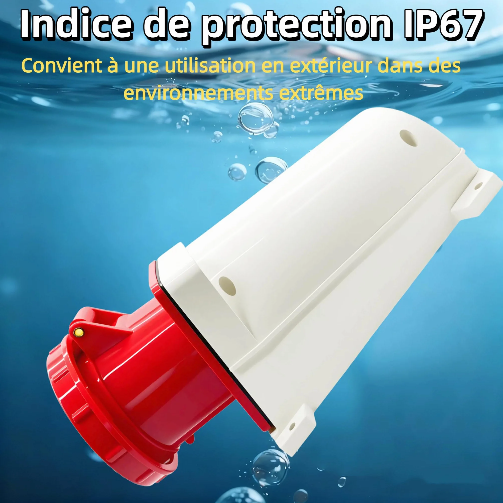 Prise CEE 125A 5 Broches IP67 Industrielle Étanche Mâle-Femelle