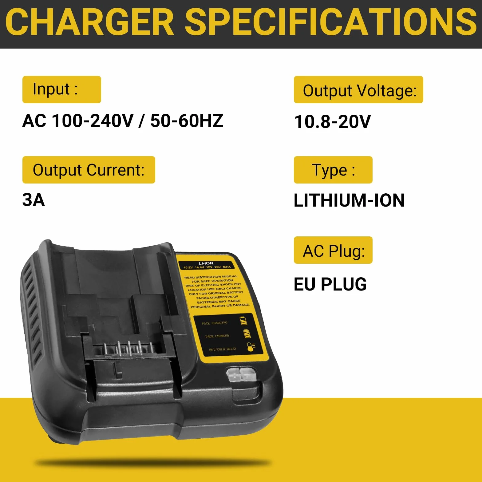Dewalt 18V 5000mAh Batterie 2pcs + 10.8-20V 3A DCB107 Chargeur LED