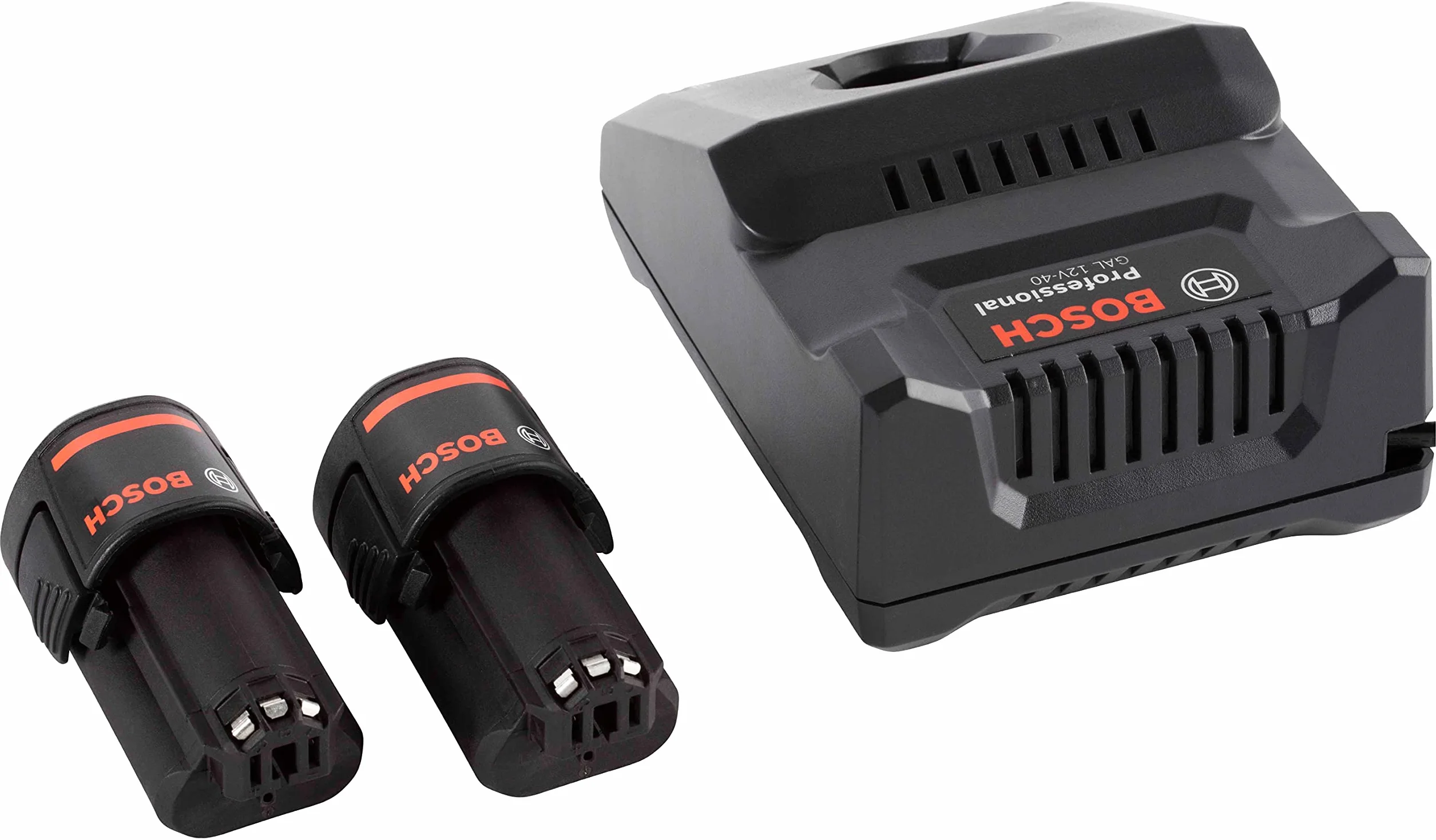 Bosch Professional 12V System Starter-Set 2 Batteries GBA 12V 2.0Ah + Charger GAL 12V-40