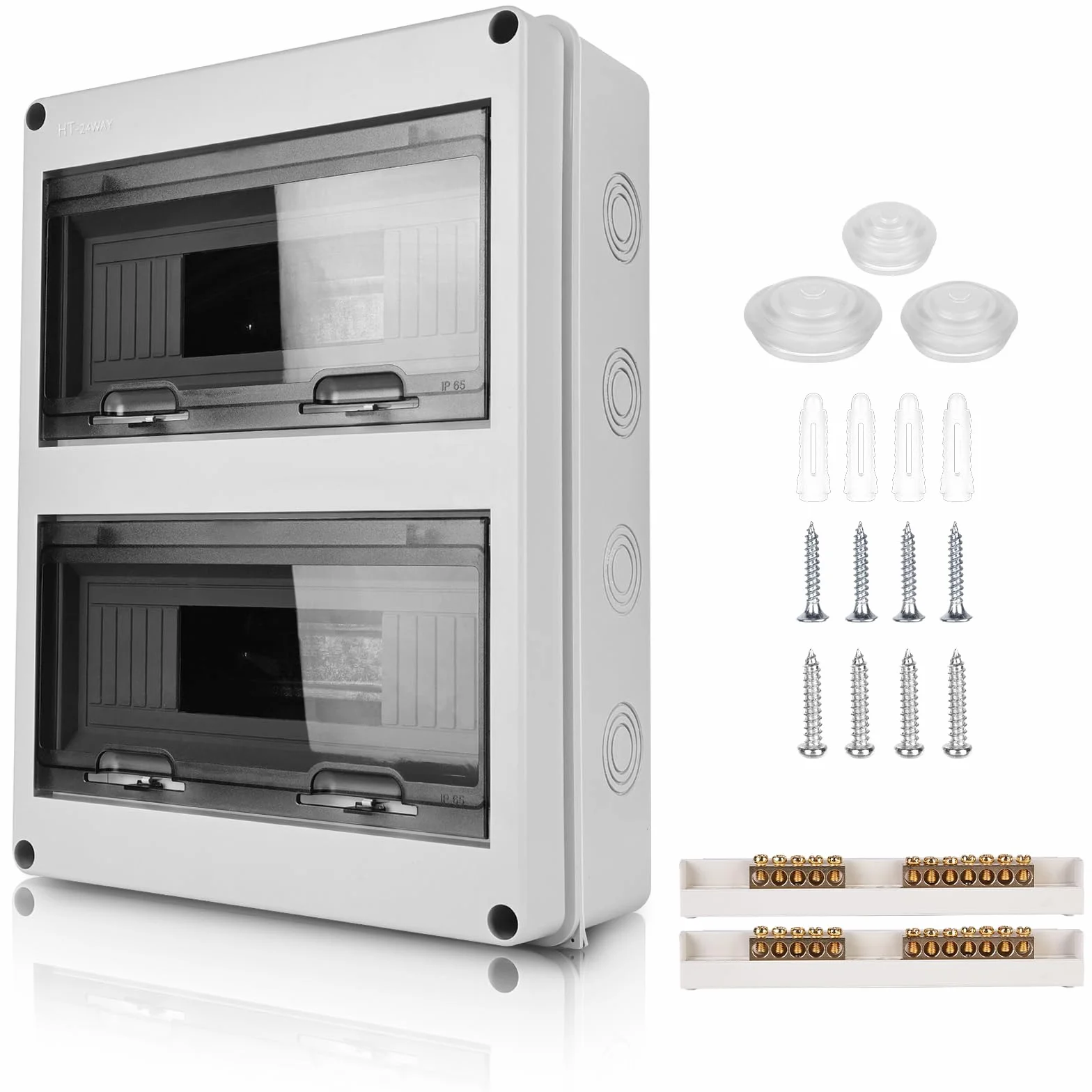Boîtier électrique étanche IP65 24 modules 2 rangées extérieur