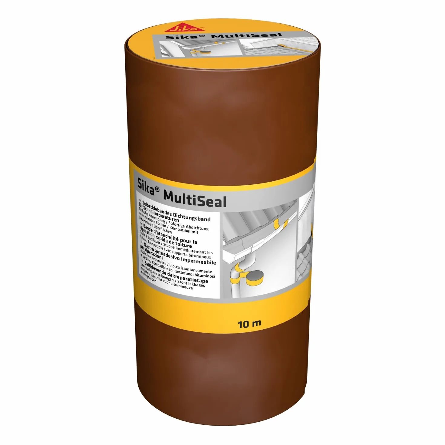 SIKA Multiseal Bande d'étanchéité autocollante 300mm x 10m Terre Cuite Résistant aux UV