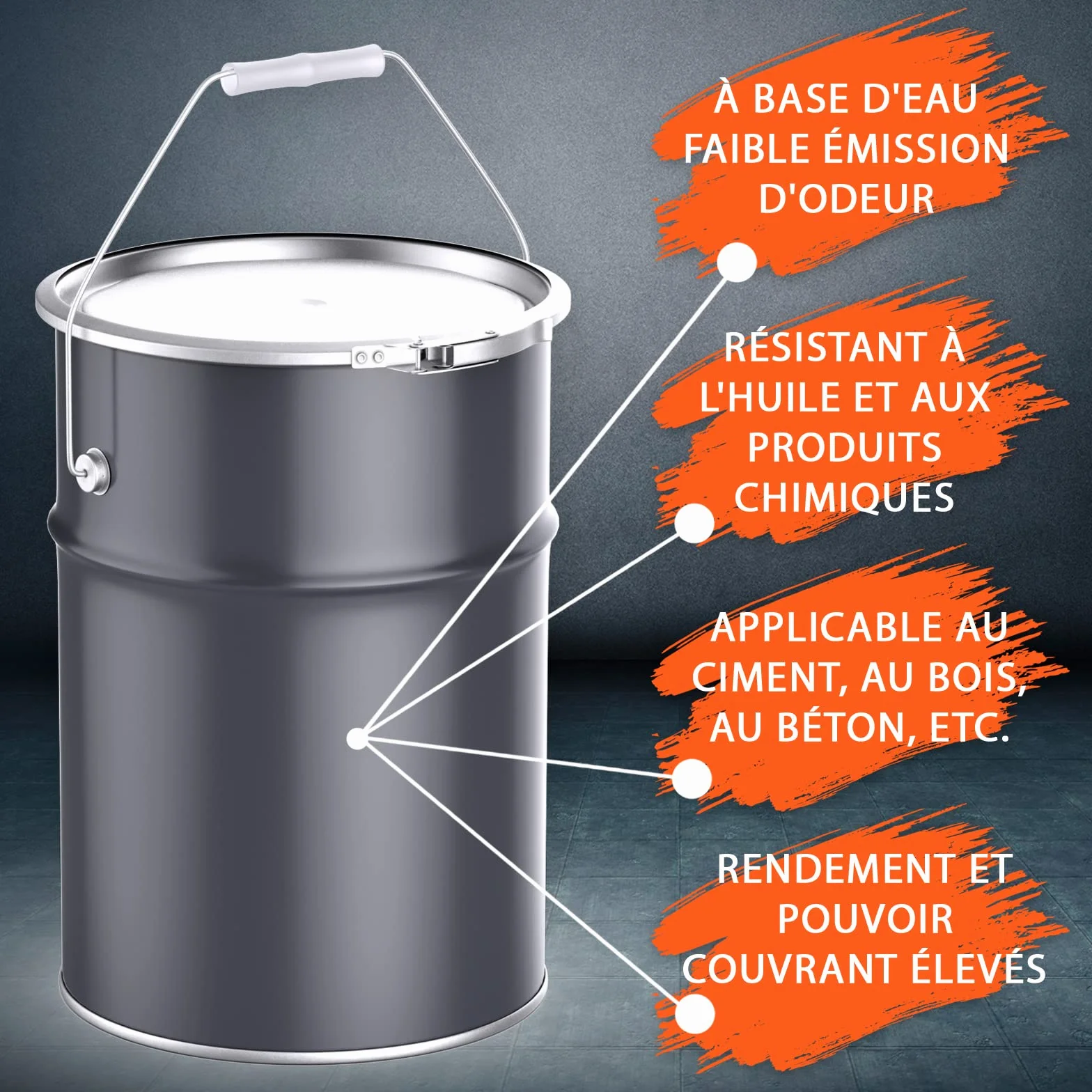 BEKATEQ BE-510 Peinture pour toiture 10L Gris anthracite Hydrofuge résistant UV