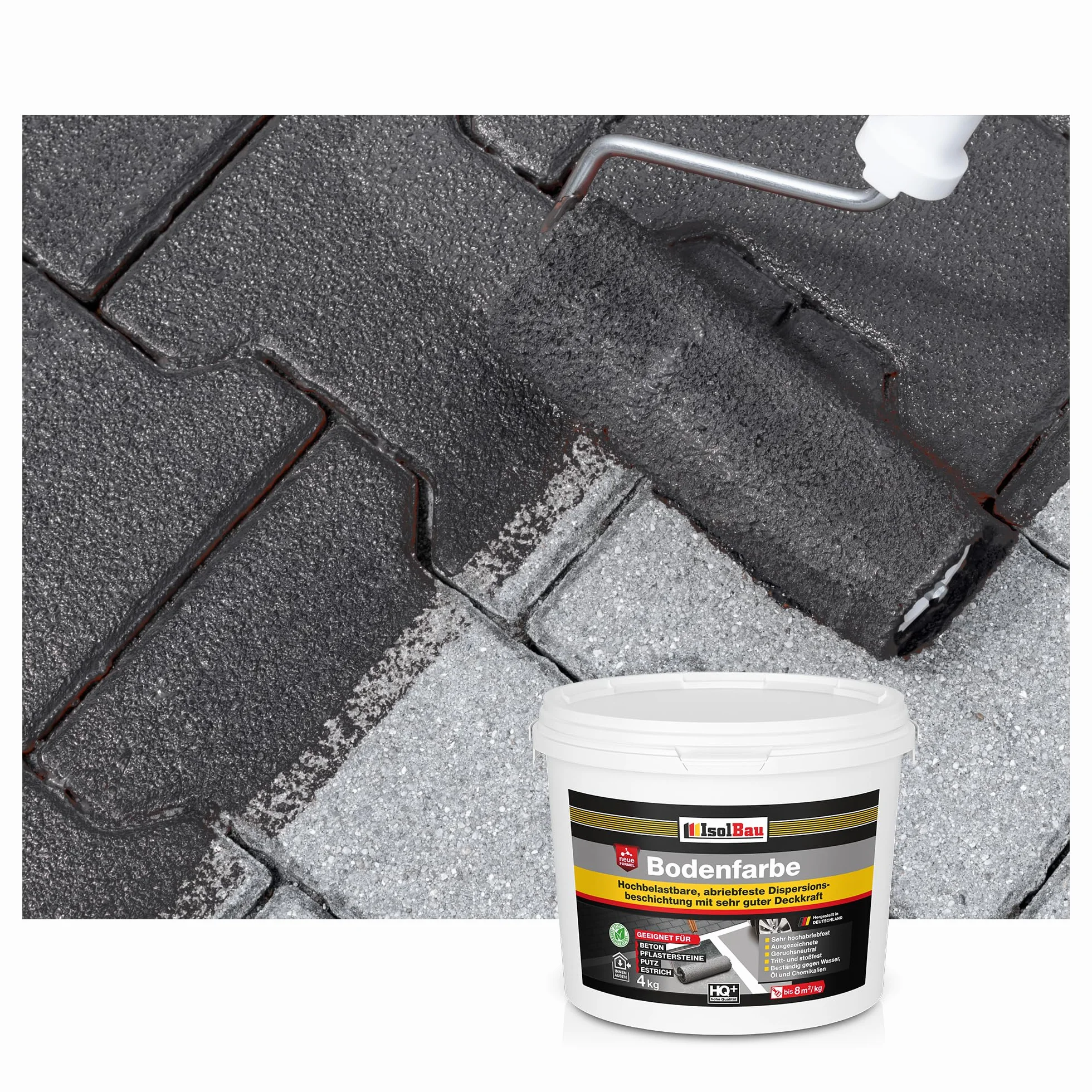 Isolbau Peinture Sol 4 kg Revêtement Imperméable pour Béton Intérieur Extérieur Anthracite RAL