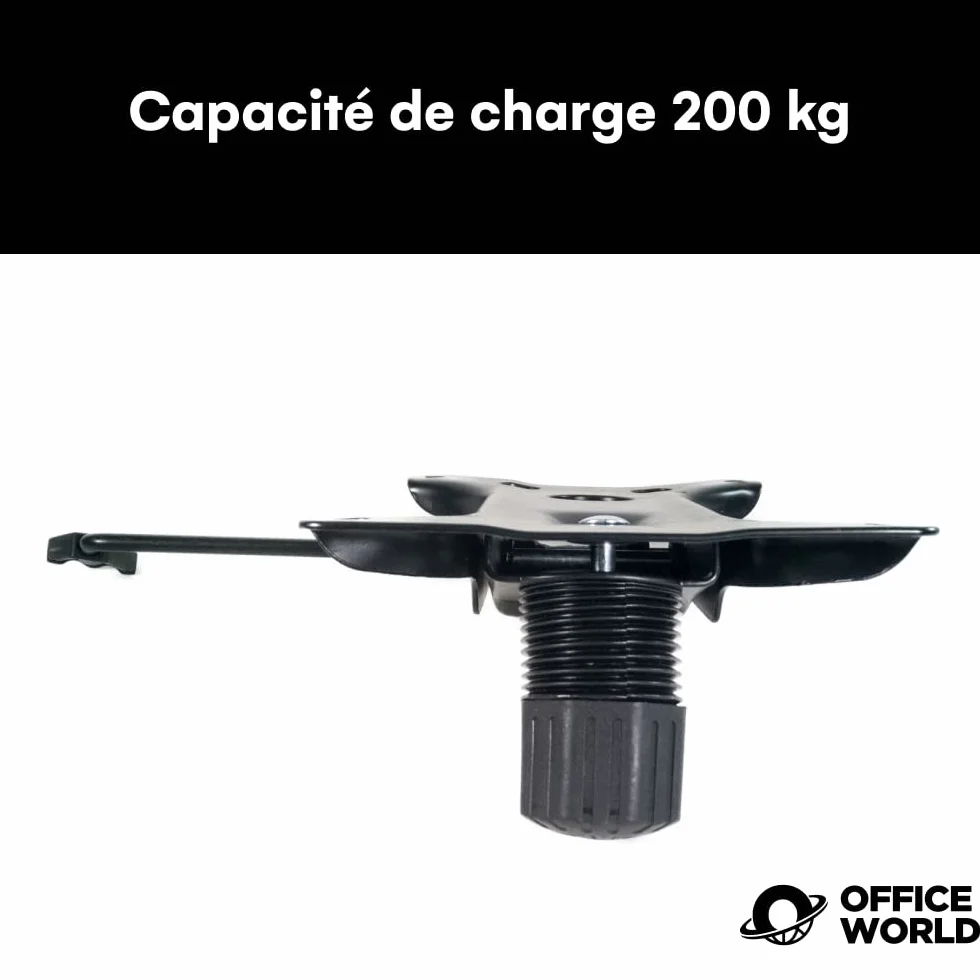 OfficeWorld Mécanisme Tilt-B pour Chaise de Bureau, Plaque Métallique avec Réglage Ressort à Gaz