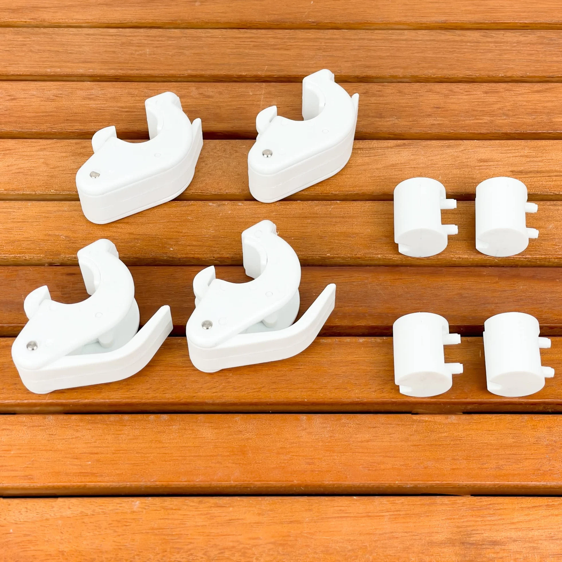 GATE14® Clips 4 Pcs Fixation Pare-battages Balcons Ligne Ø Max 8 mm