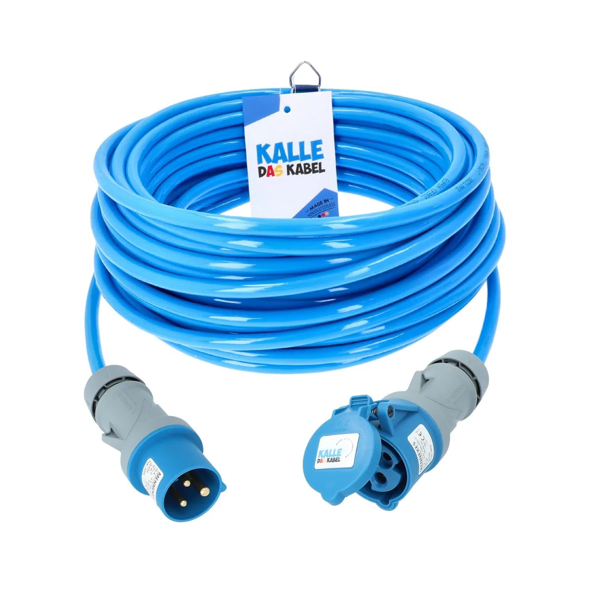 KALLE DAS KABEL Rallonge CEE 230 V H07BQ-F 3G 2,5 mm² 10 mètres