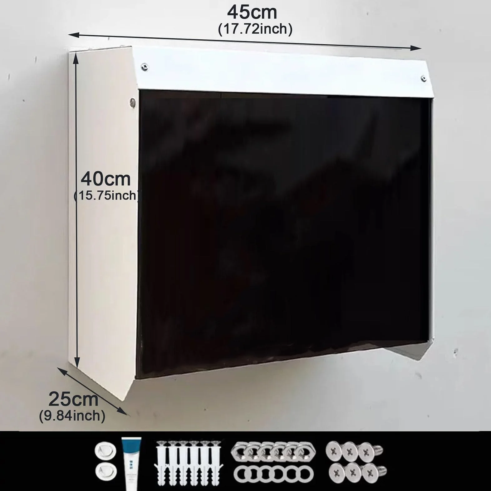 Générique Boîtier Étanche pour Borne de Recharge EV Murale, Cache Chargeur Extérieur avec Couvercle Magnétique, Protection Anti-Pluie Anti-UV