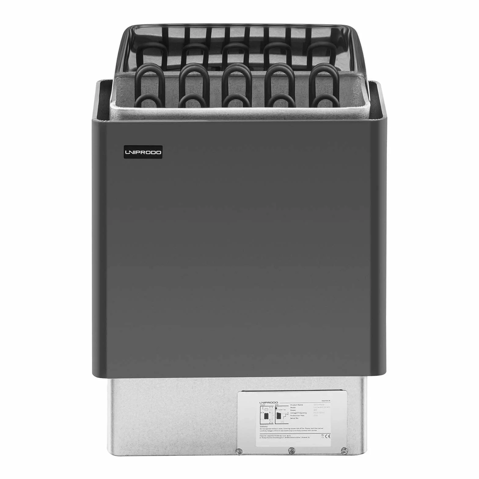 Poêle Radiateur Électrique Sauna Chaleur Sèche UNI_SAUNA_G9.0KW 9-13 m³ 30-110°C 10 kg Aluminium Zinc