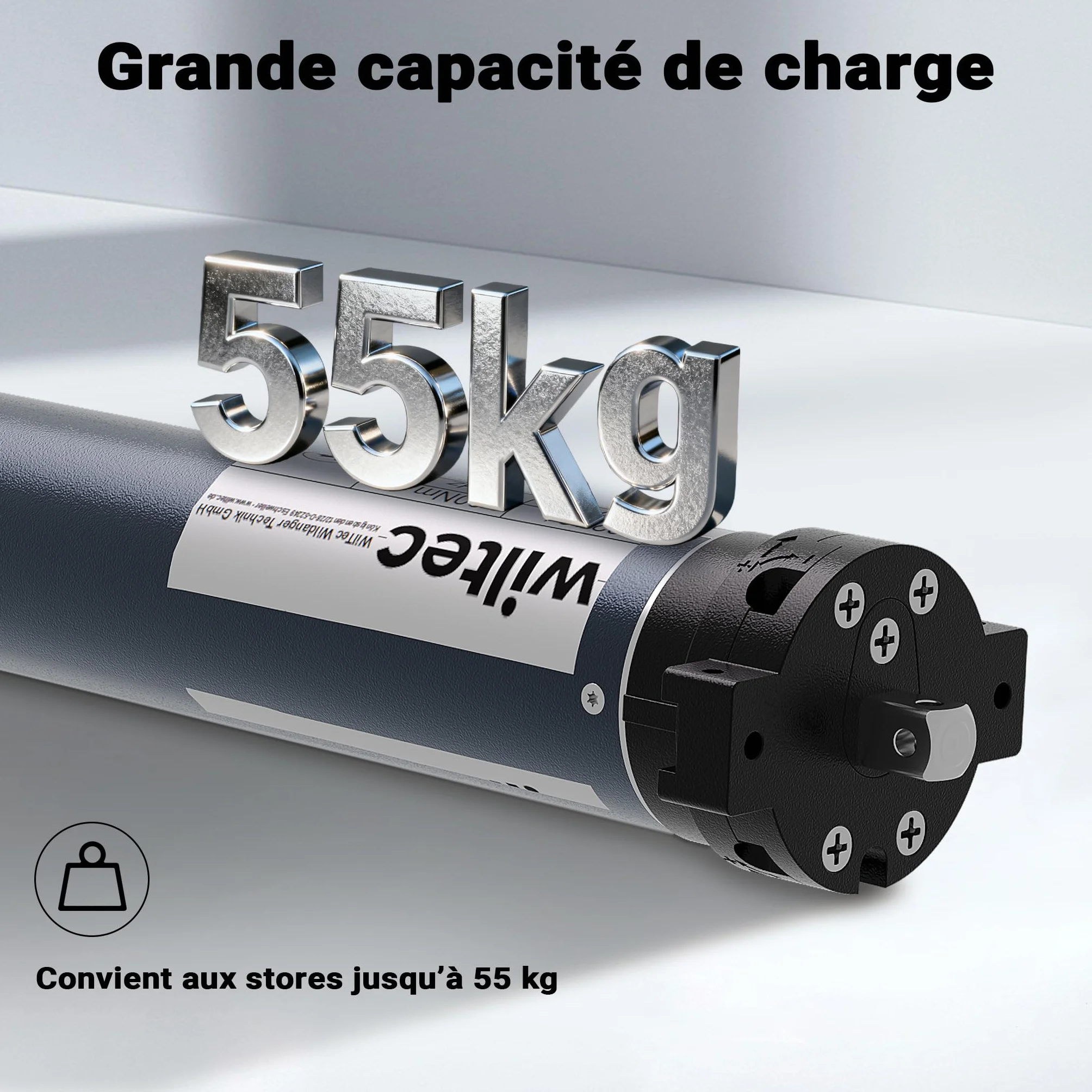 Moteur de volet roulant Wiltec 204 W 30 Nm arbres SW60 IP44