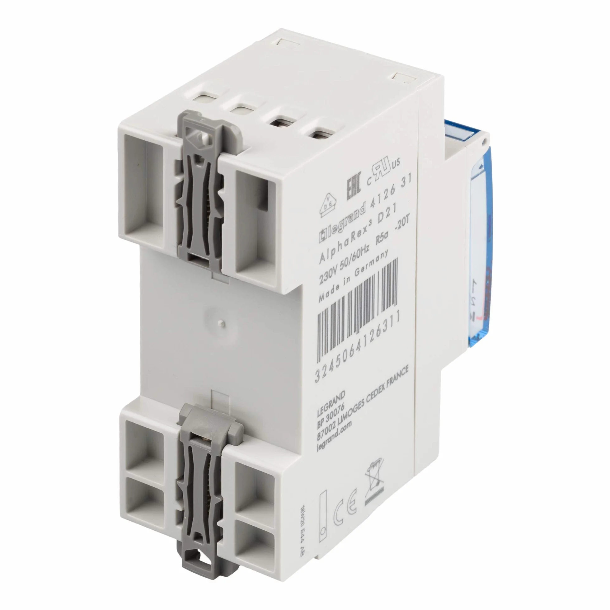 Legrand Alpharex D21 Minuterie hebdomadaire numérique 1 canal 230 V 56 Programmes