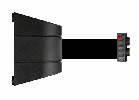 Barrière à dérouler magnétique 10 m noir avec support mural