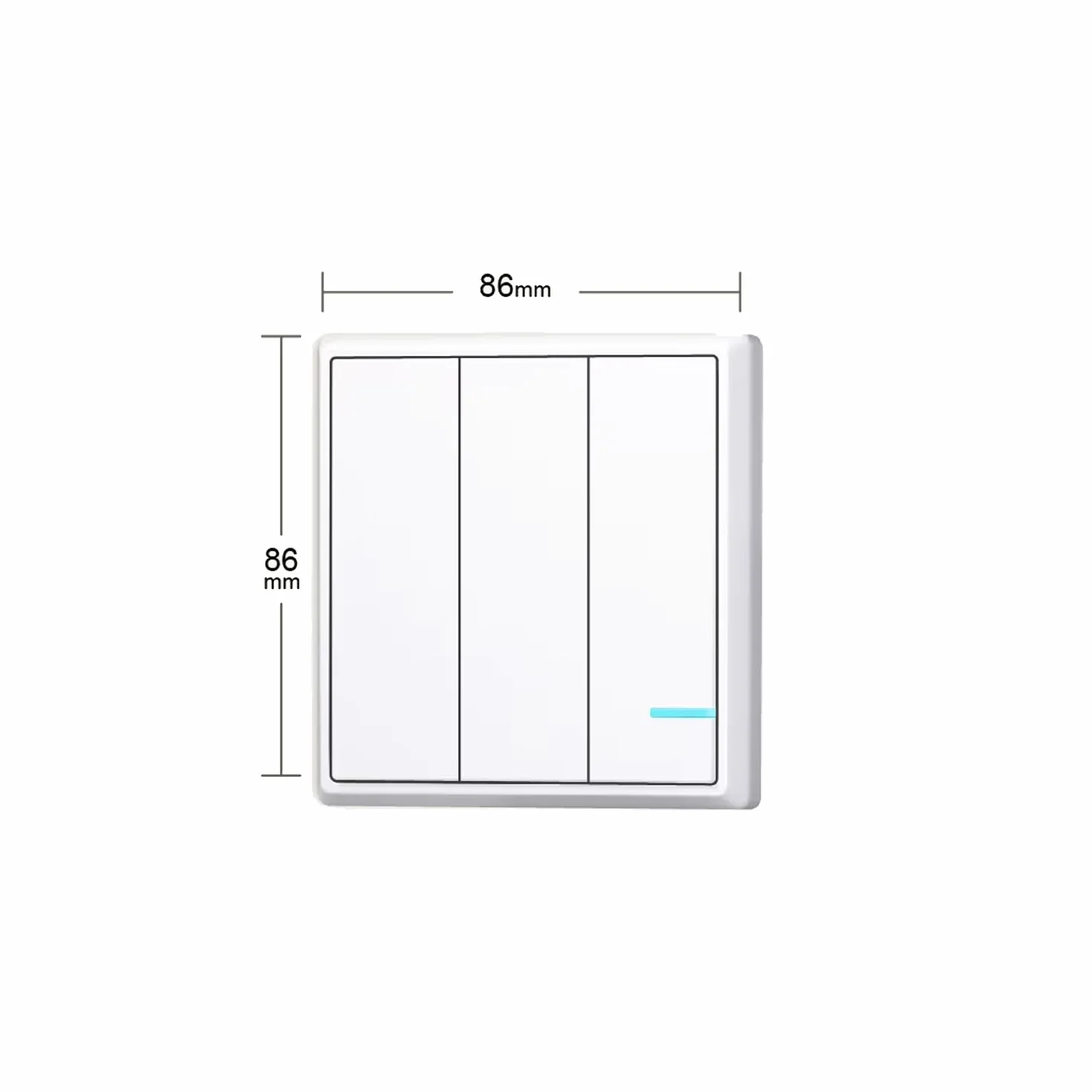 Interrupteur mural sans fil 2 canaux avec récepteur - Portée 30 m - Lot de boutons