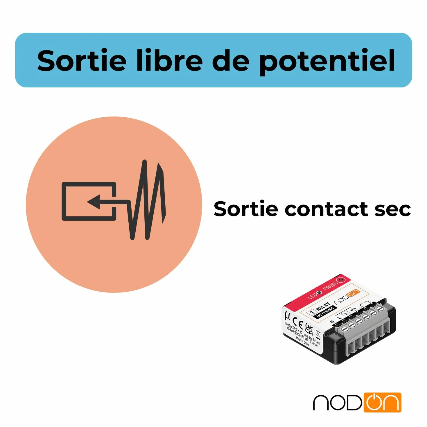 NodOn Module Zigbee Multifonction Mesure Consommation Energie 14A Pilotage Chaudière Chauffe-eau Radiateur Compatible Home Assistant