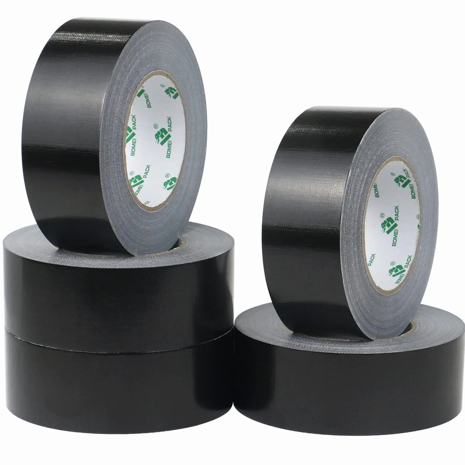 Ruban Adhésif Toilé Noir Heavy Duty 50 mm x 50 m 5 Rouleaux BOMEI PACK