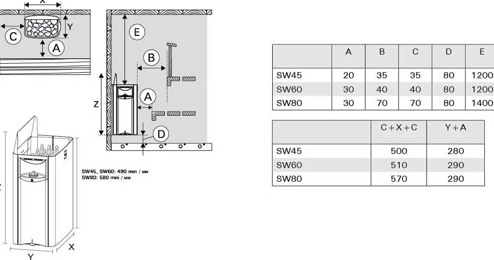 Harvia THE WALL 8.0 kW