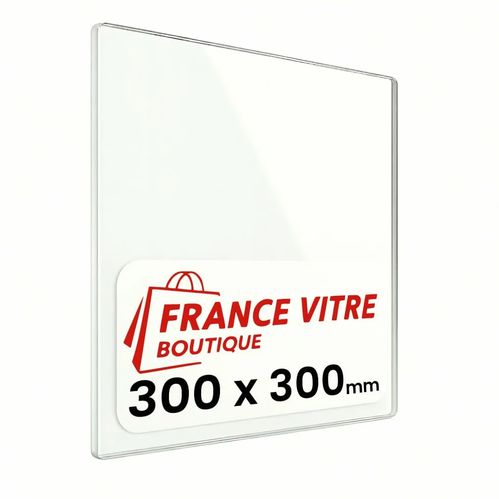 Vitre d'Insert pour cheminée Valetta 300 x 300 x 4 mm Haute température 800°C