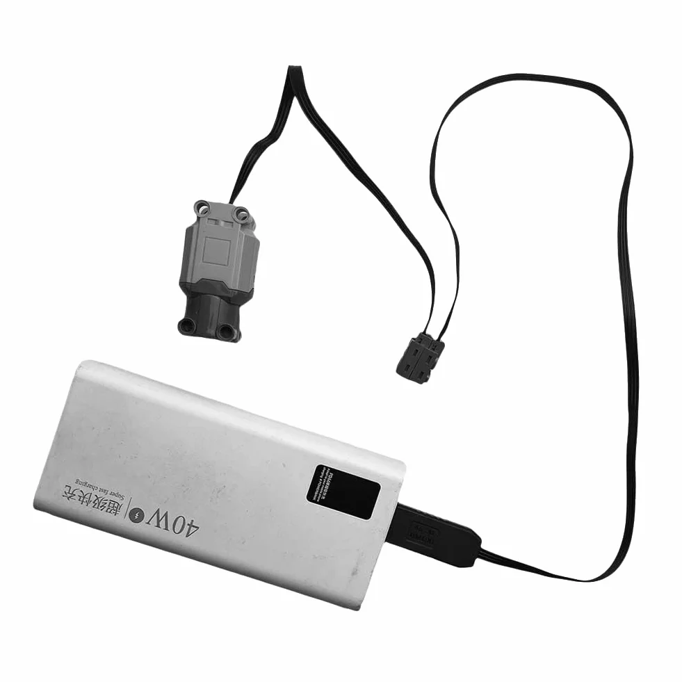 Bloc de Construction Fonction d'alimentation Pièces Moteur Technique Câble Connexion 9V Briques Jouet