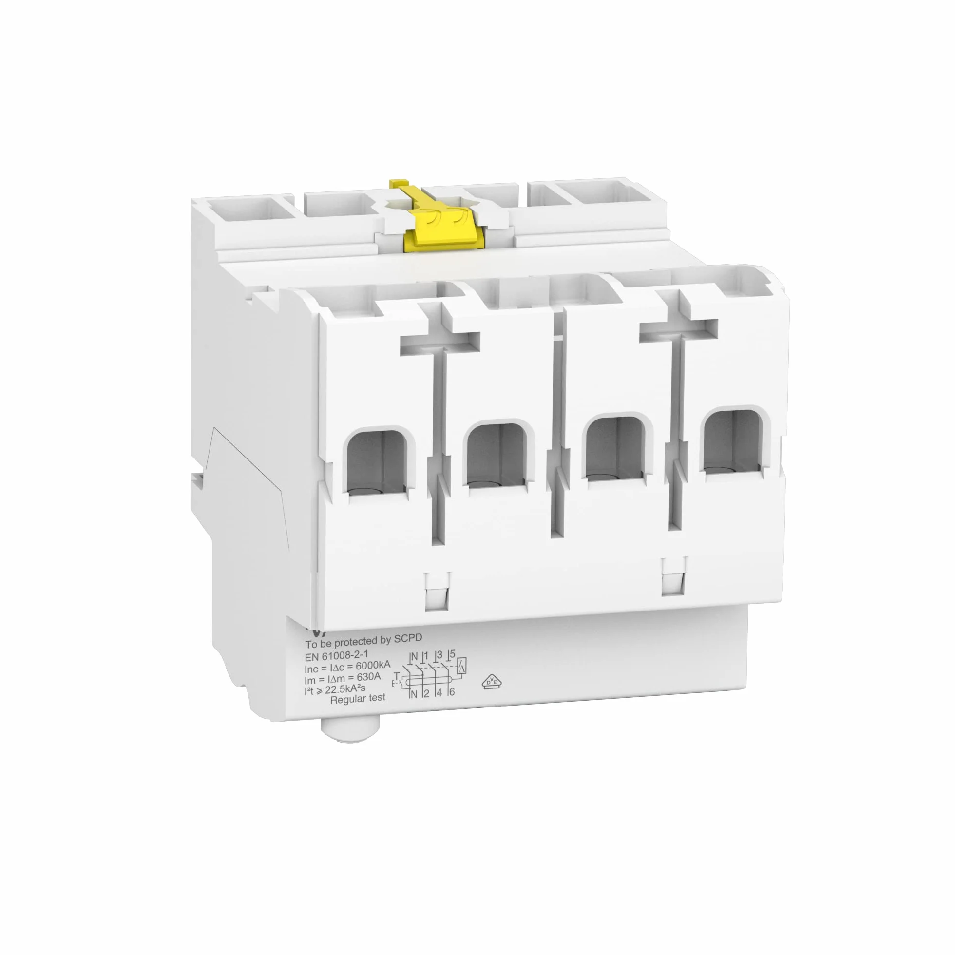 Schneider Acti 9 Disjoncteur Différentiel Id K 4P 63A 30mA Blanc