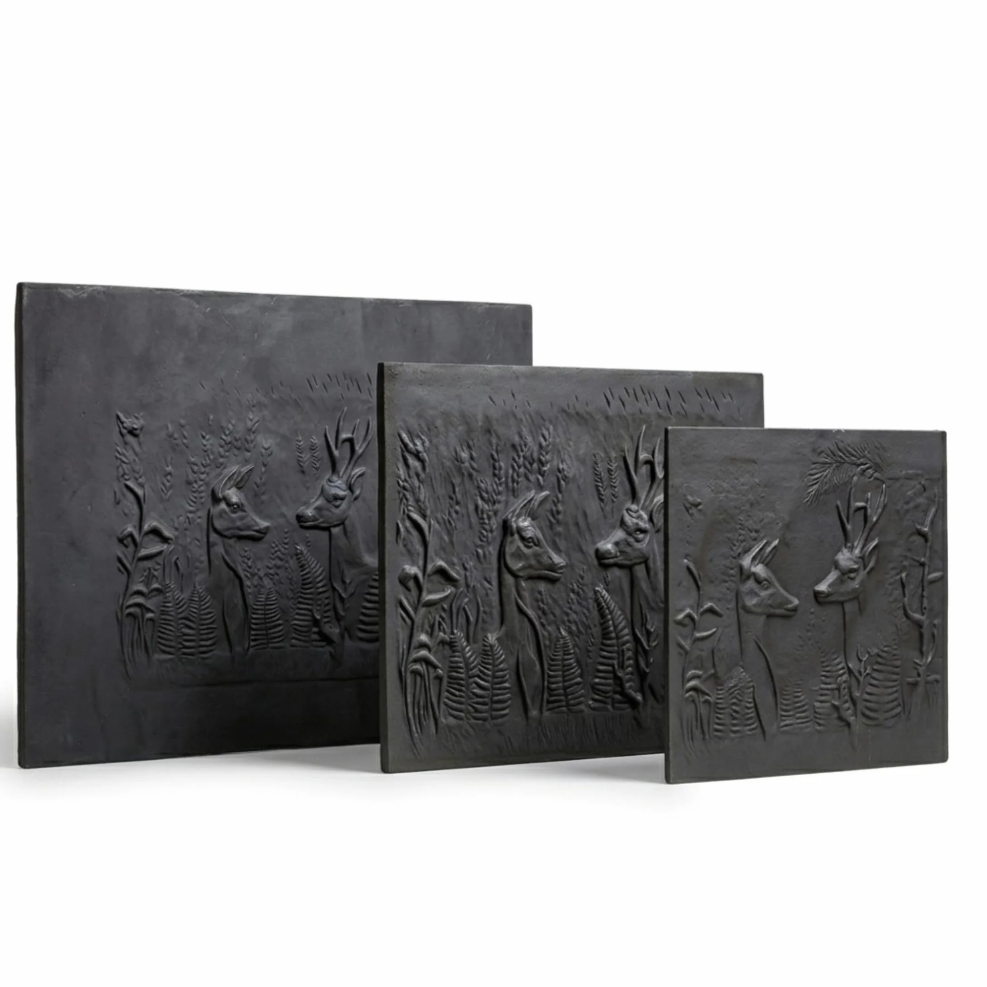 Plaque décorée faîtres en Fonte pour cheminée 60 x 60 cm Èp. 1 cm