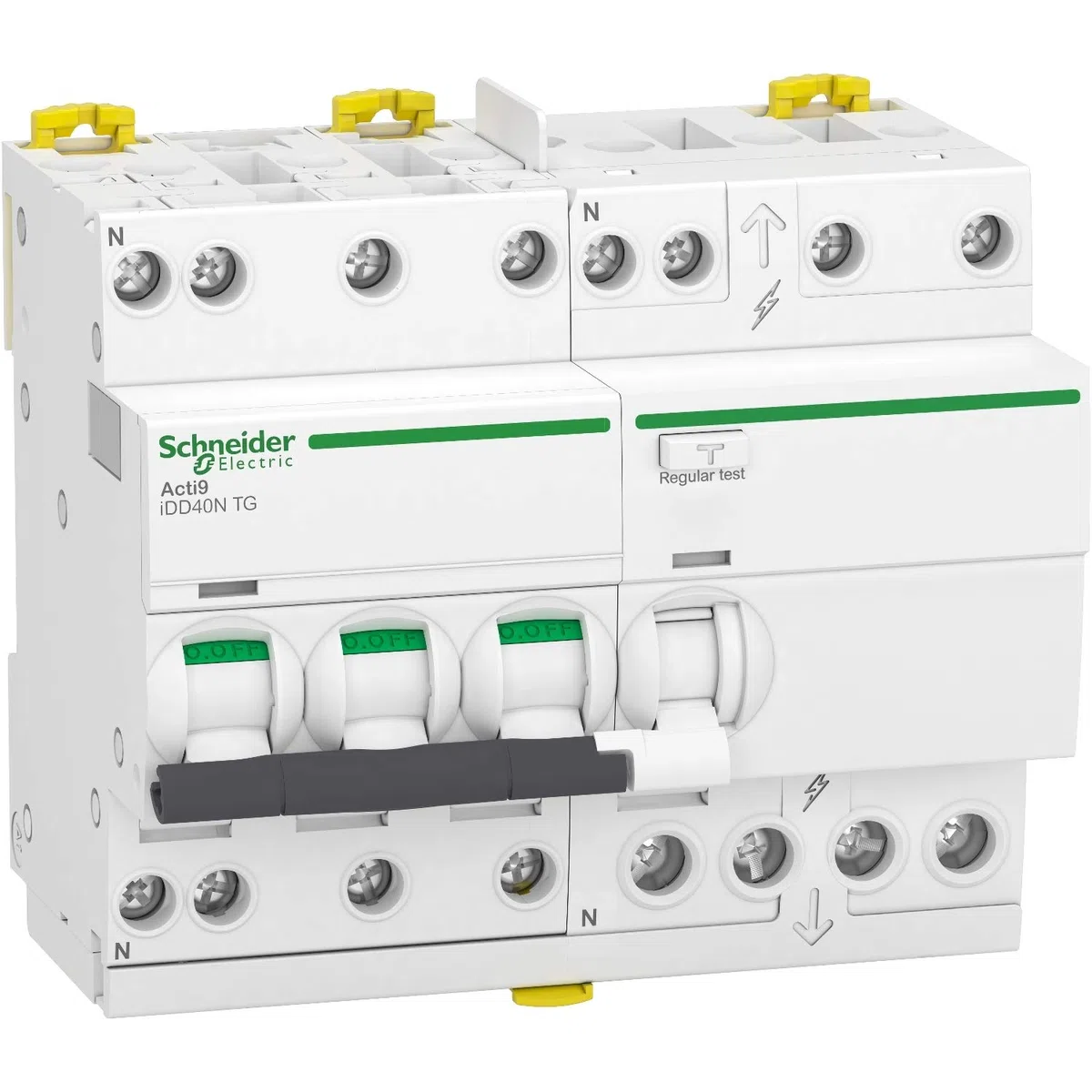 Schneider Electric Acti9 iDD40N disjoncteur différentiel tête de group 3P+N C 40A 10kA 300mA AC A9DV7740