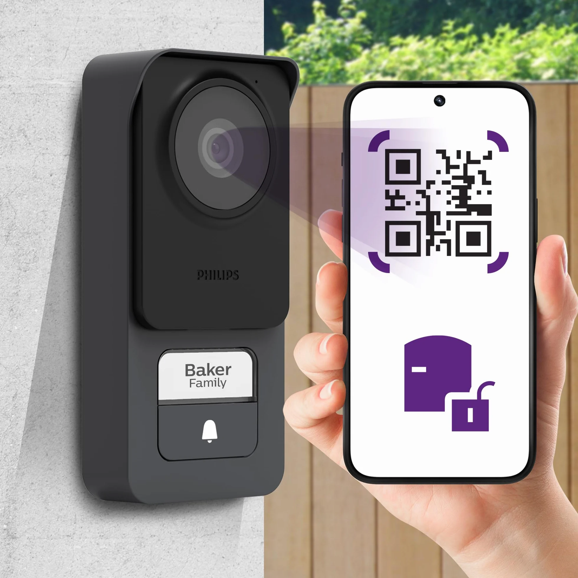PHILIPS WelcomeEye Connect 3 Visiophone Filaire Connecté Écran Tactile 7 Pouces Résolution 3K Wi-Fi Double Bande Badges RFID Vision Nocturne Couleur Alexa Google Home