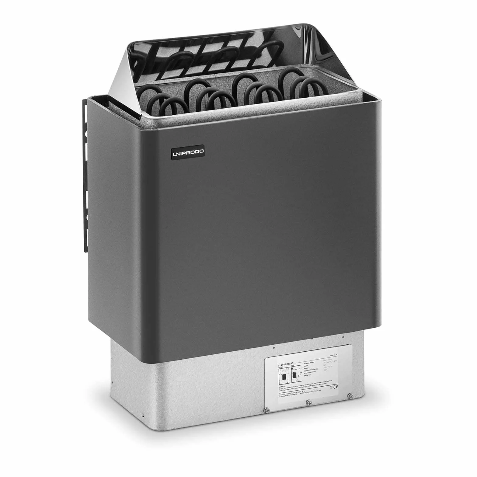 Poêle Radiateur Électrique Sauna Finnois UNI_SAUNA_G6.0KW 6.0kW 5-9 m³ 30-110°C 10kg Aluminium Zinc