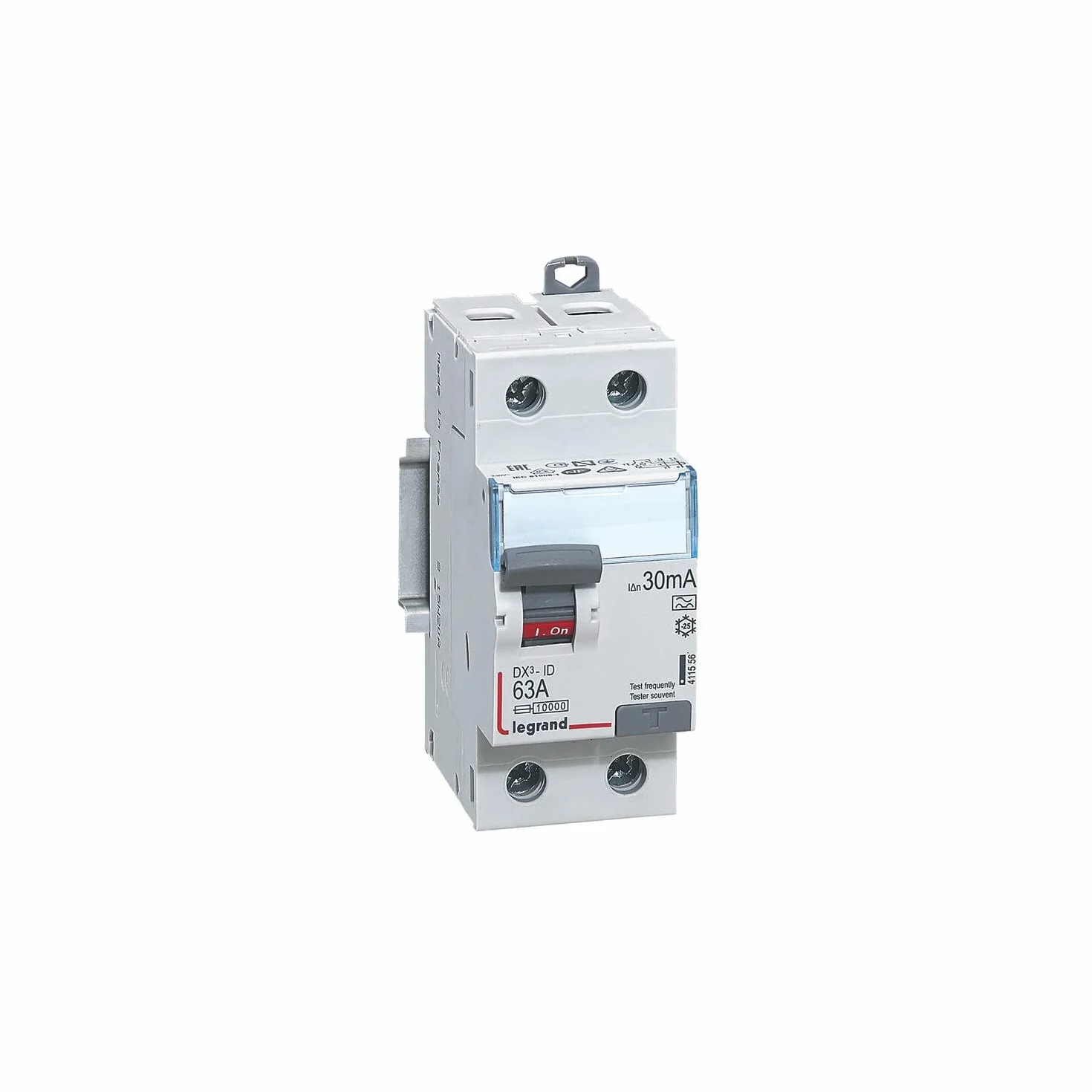 Legrand Interrupteur différentiel 63A type A 30mA bipolaire 2 modules Bornes alignées