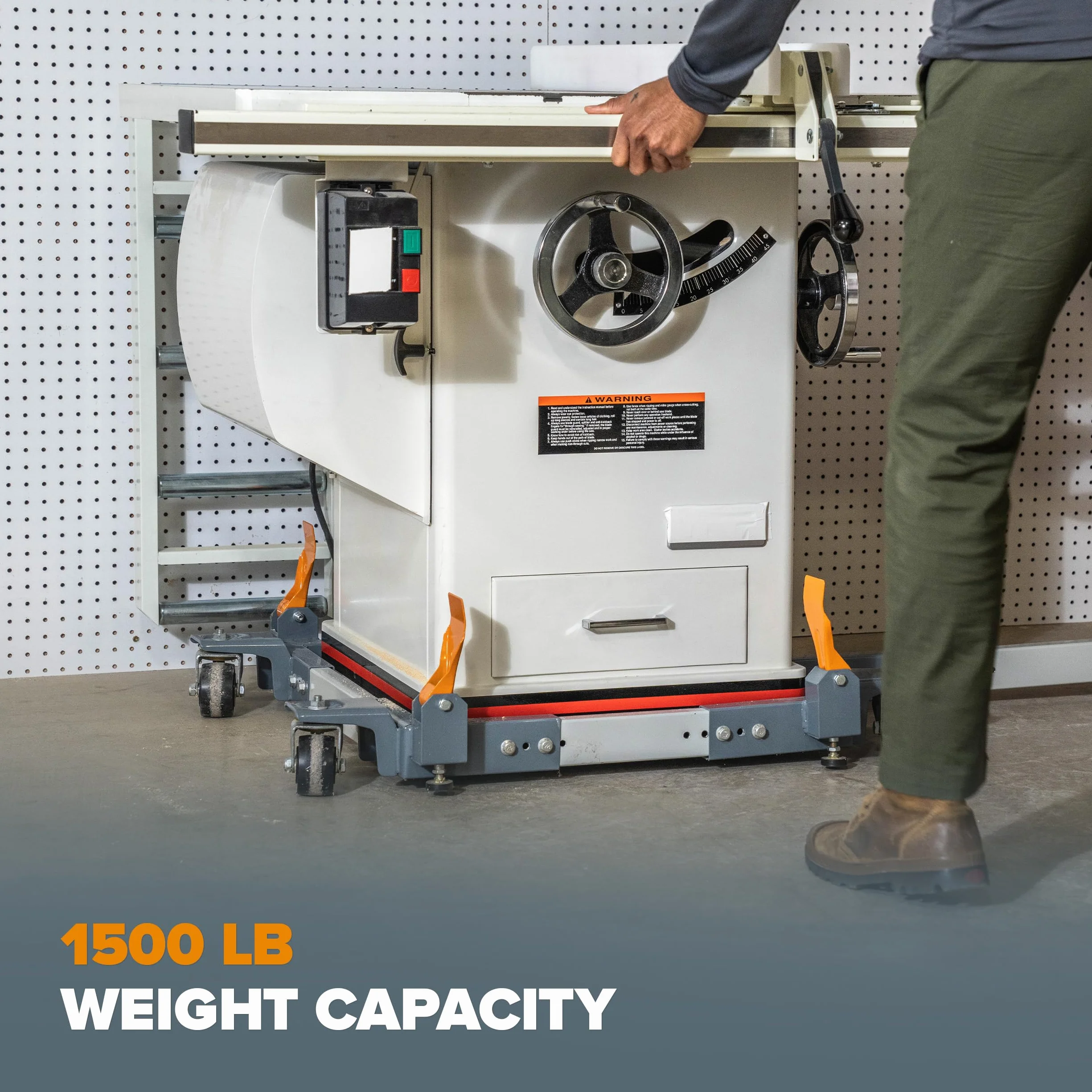 Bora Portamate Mobile Base PM-3550 – Résistance industrielle Roues pivotantes Capacité 680,4 kg